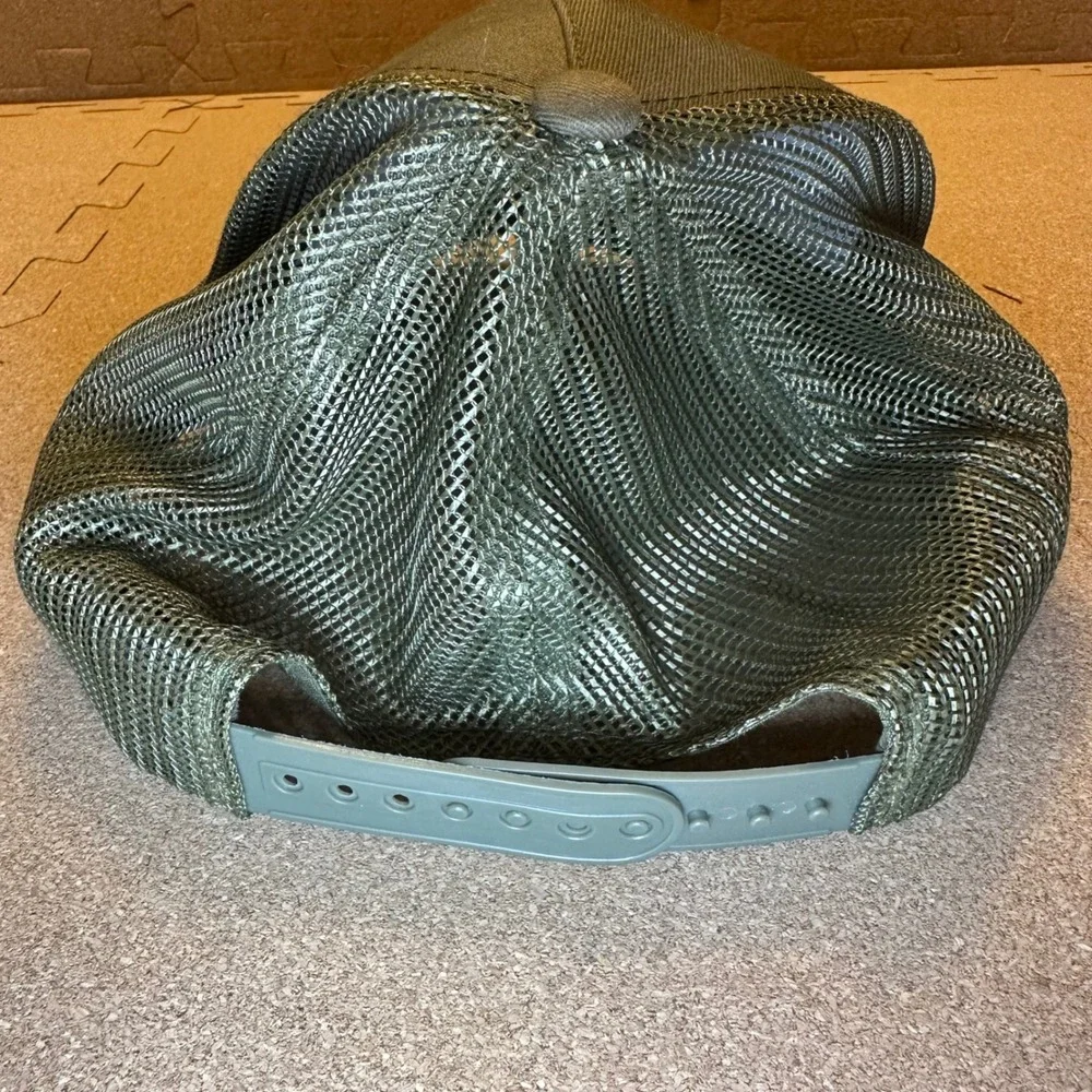 Bass Pro Shops Trucker Hat Mens OSFM Olive Green Mesh Back Snapback Fishing Cap